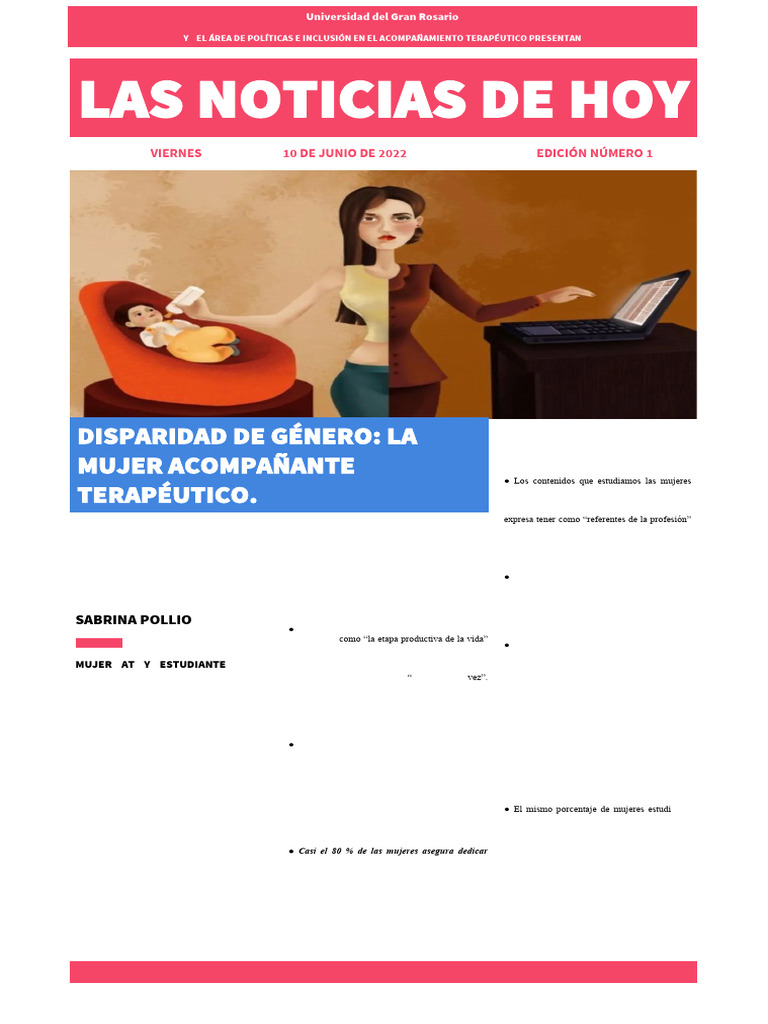Disparidad de Género en Acompañamiento Terapéutico | PDF | Género ...