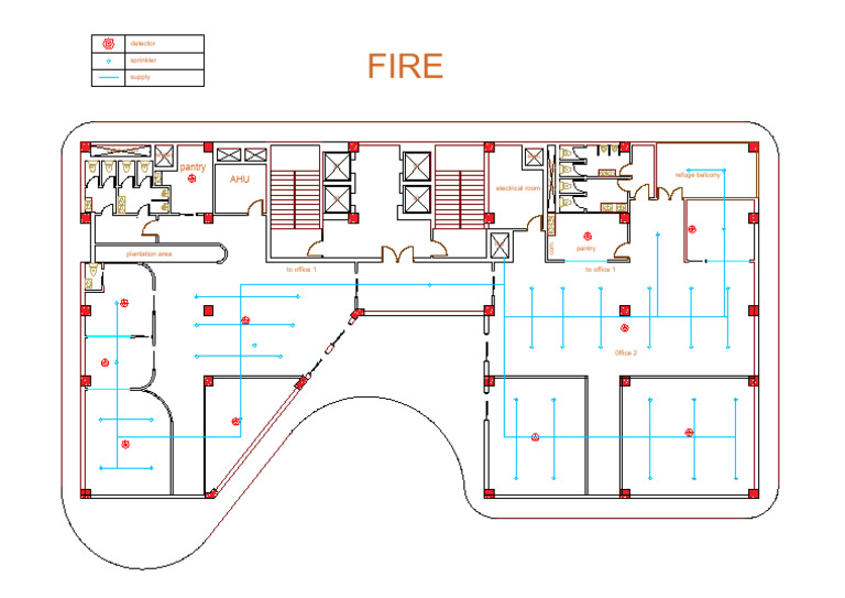 Fire Safety and Utility Layout Plan | PDF