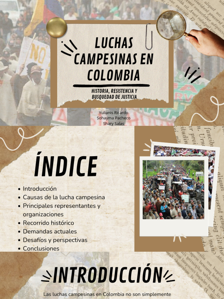 Luchas Campesinas En Colombia Pdf Campesino Colombia