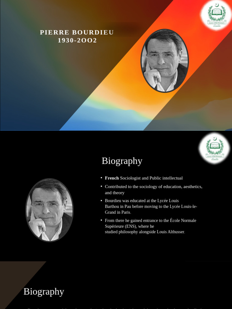 Pierre Bourdieu: Sociologist Biography | PDF | Sociology | Social Capital