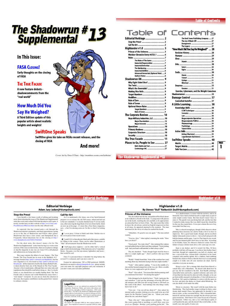 Shadowrun Suppl 13 | PDF