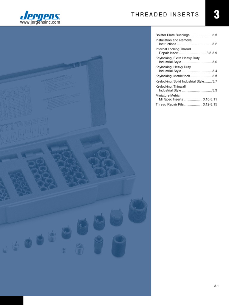 Jergens Inc KeyLocking Inserts Drill Steel