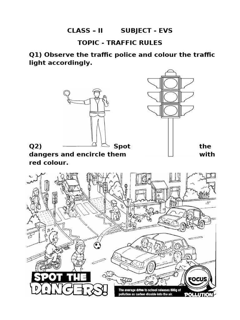 Traffic Rules Activities for Kids | PDF