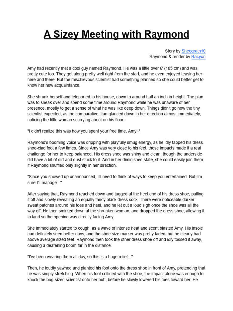 A Sizey Meeting With Raymond by Sheograth10 Diwbx1z | PDF | Shoe ...