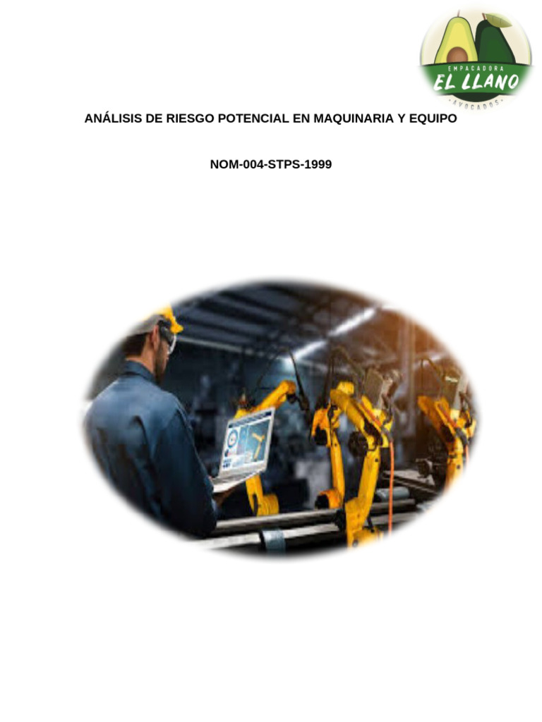 Análisis de Riesgo Potencial en Maquinaria y Equipo | PDF | Riesgo ...