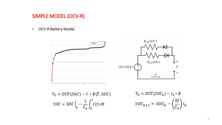 OCV-R Battery Model Analysis | PDF