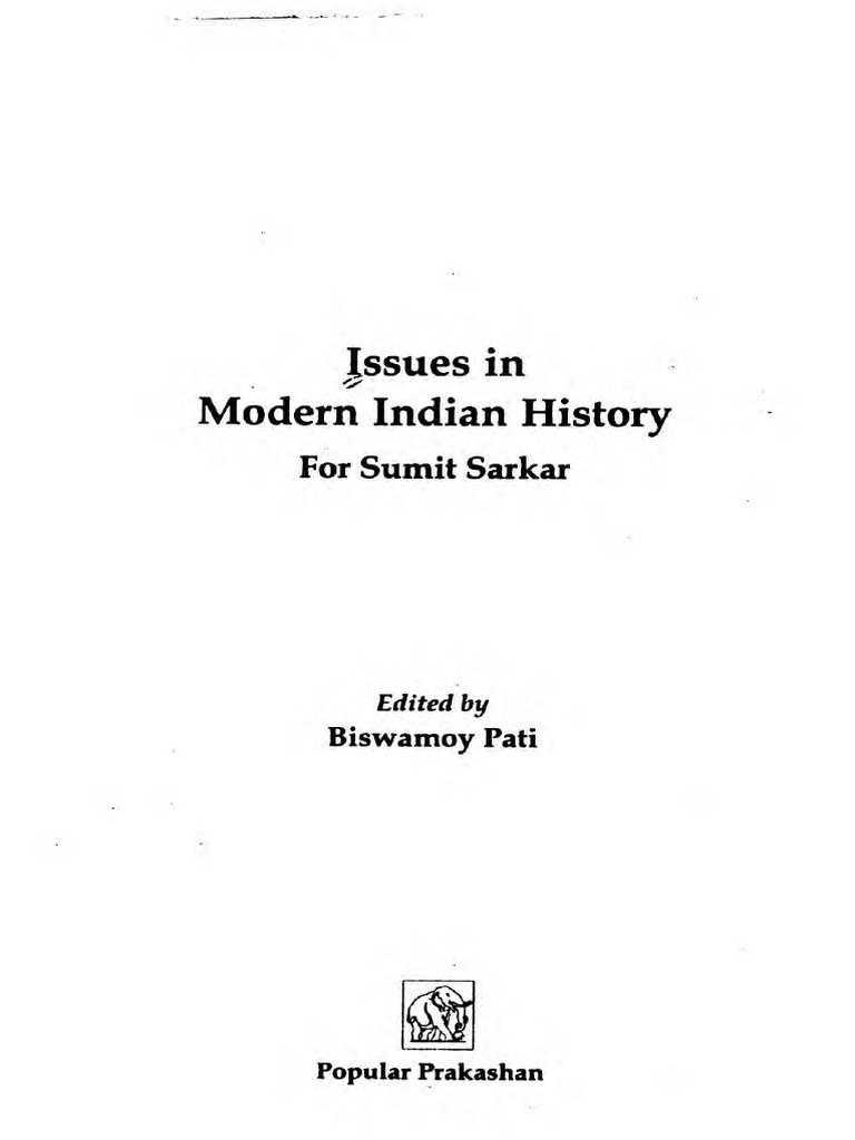 Biswamoy Pati - Sumit Sarkar - Issues in Modern Indian History - For ...