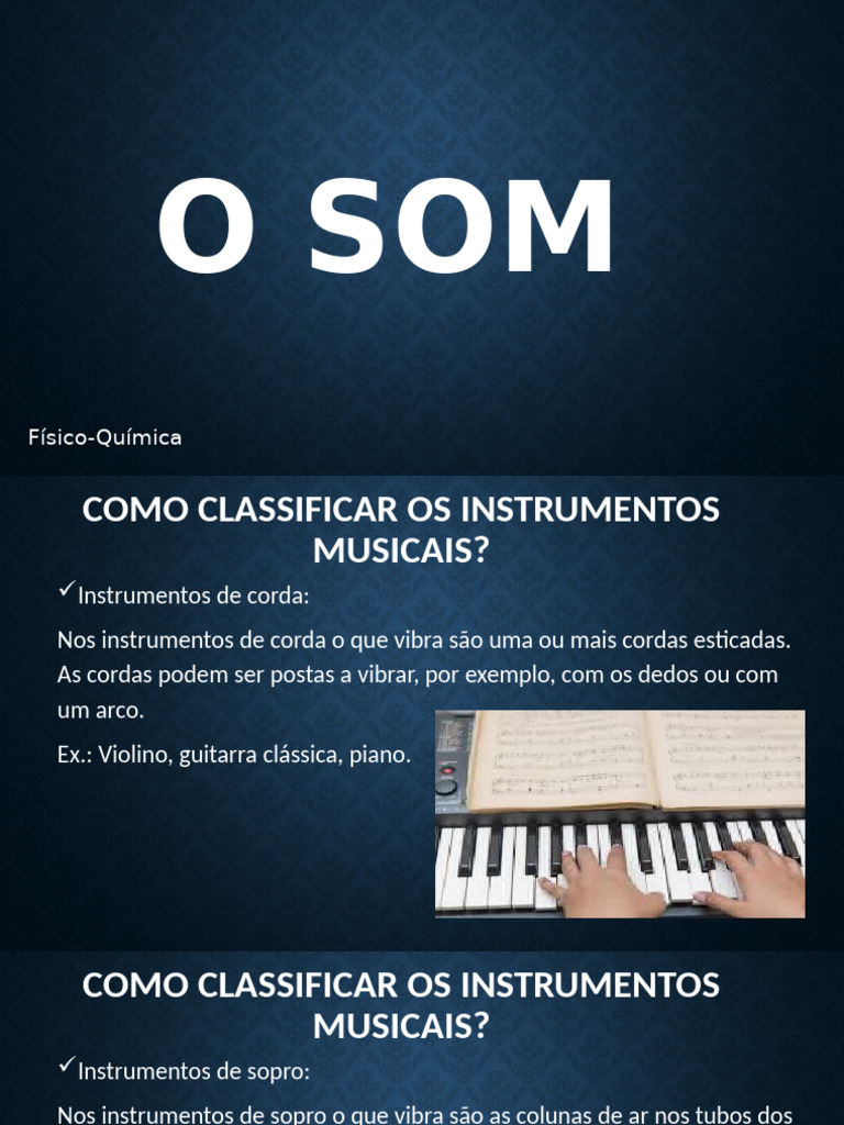 O Som | PDF | Som | Instrumentos de corda