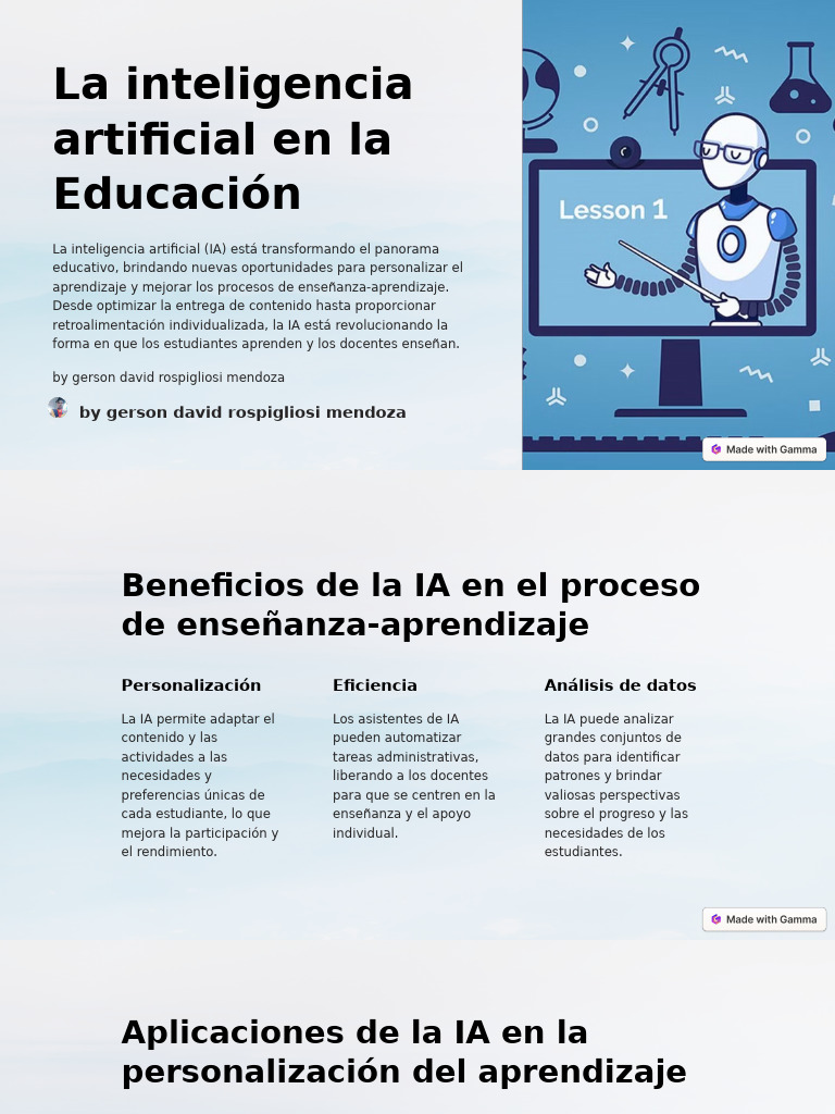 IA en la Educación: Transformación y Retos | PDF | Inteligencia ...