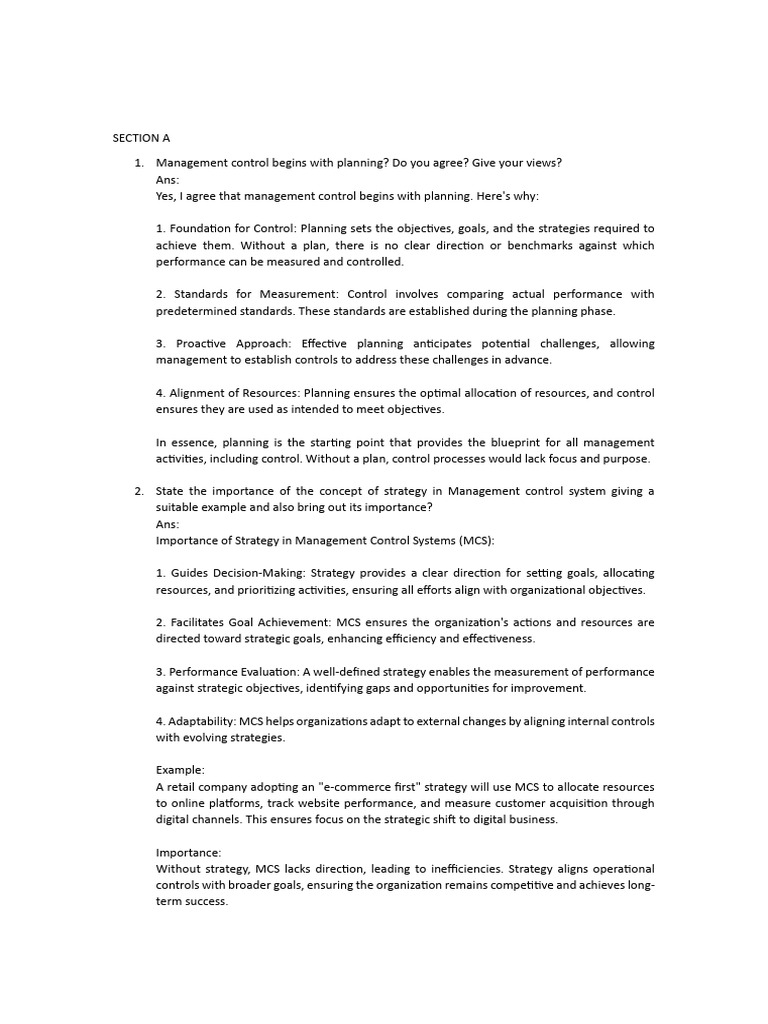 Management Control Systems Explained | PDF | Strategic Management | Taxes