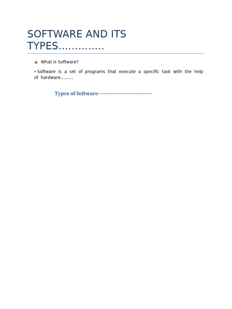 Software and Its Types Sona Do Not Touch | PDF