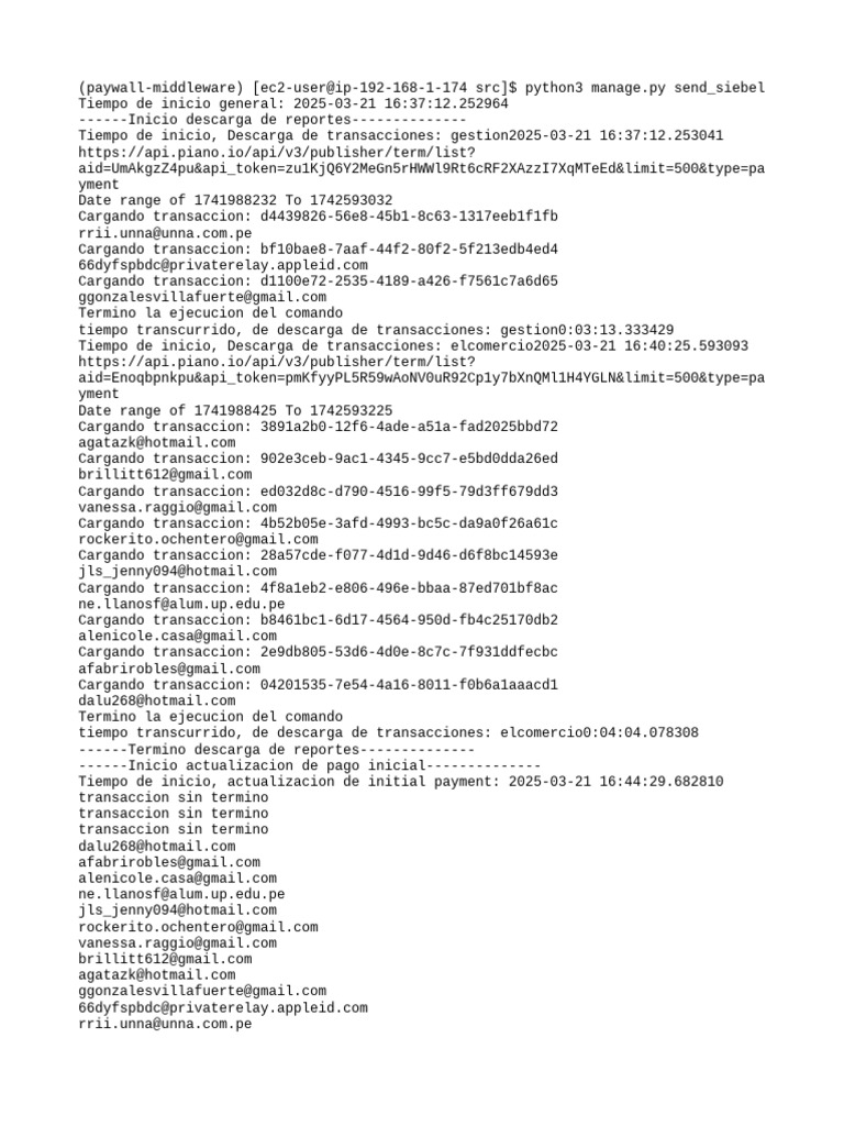 Python3 Manage - Py Send - Siebel | PDF