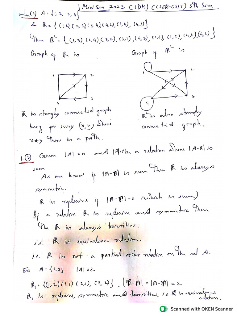 IDM-mid Sem Solution - Handwritten Notes | PDF