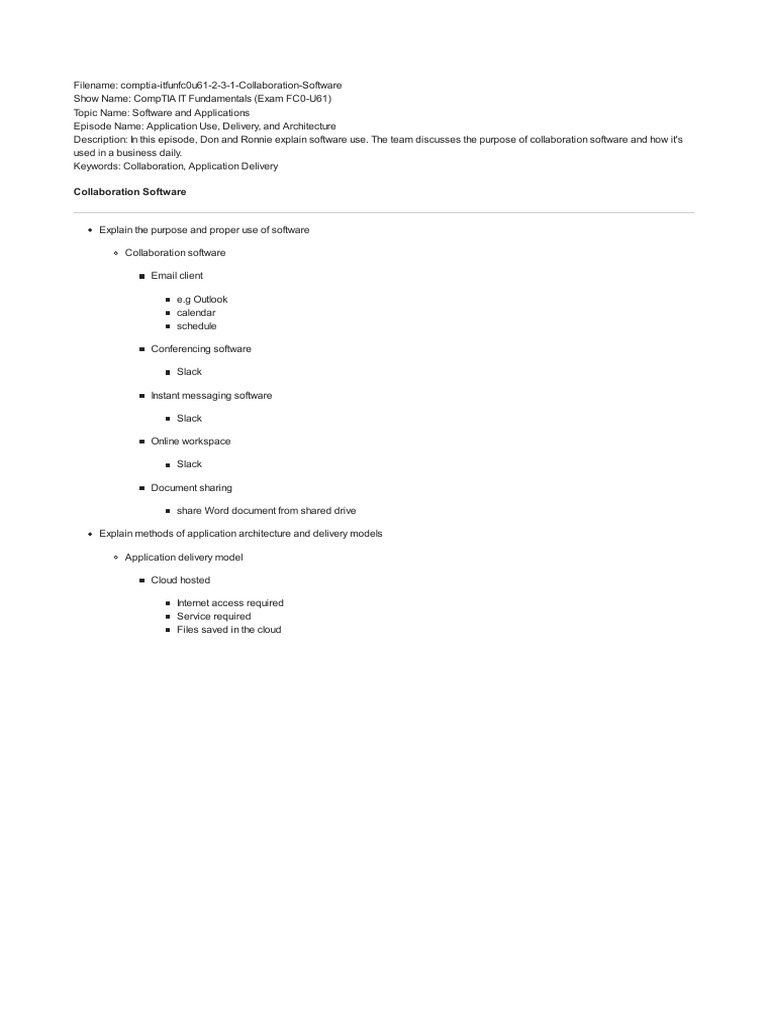 Understanding Collaboration Software | PDF