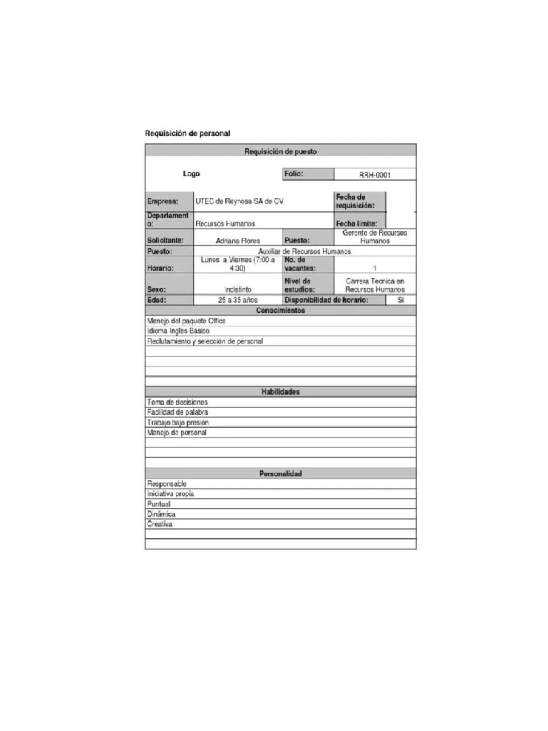 Formato Requisicion | PDF
