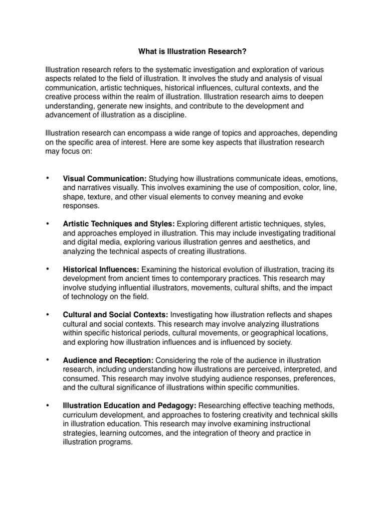 Overview of Illustration Research Methods | PDF | Methodology | Science