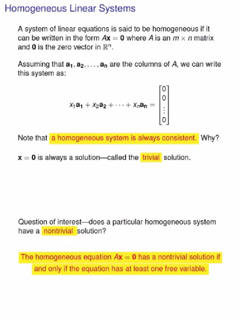 Linear Algebra Section (1.5) | PDF