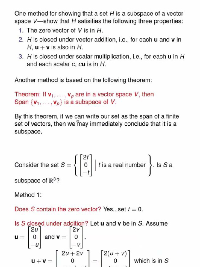 Linear Algebra Section (4.1) Continue | PDF