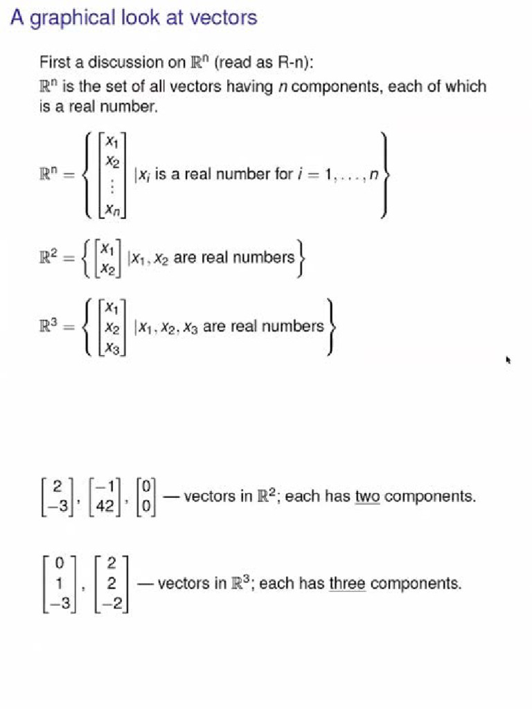 Linear Algebra Section (1.3) | PDF