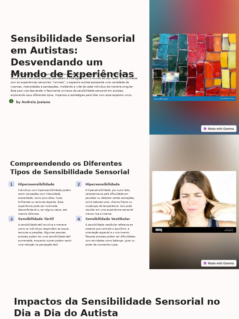 Sensibilidade Sensorial Em Autistas Desvendando Um Mundo de ...