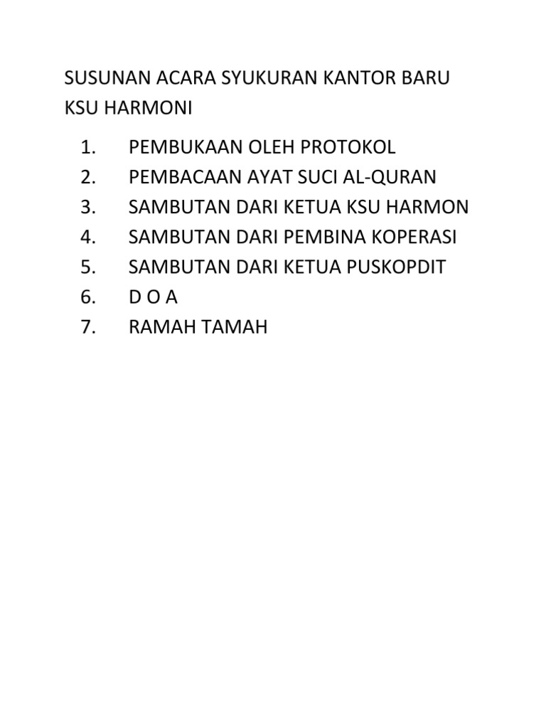 26+ Contoh Contoh Teks Susunan Acara Peresmian Gedung terbaik