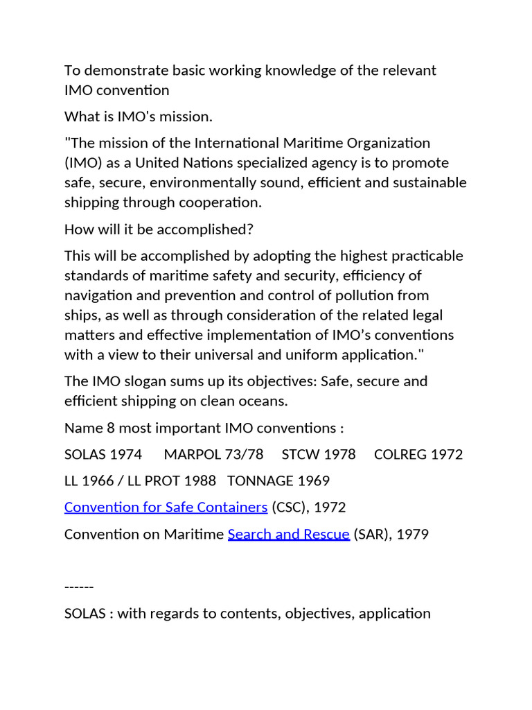 Overview of SOLAS Codes and Chapters | PDF | Shipping | Water Transport
