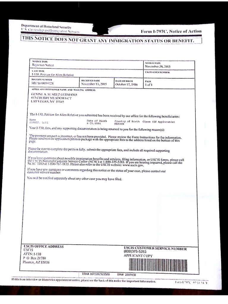 Immigration Benefits Application Form | PDF