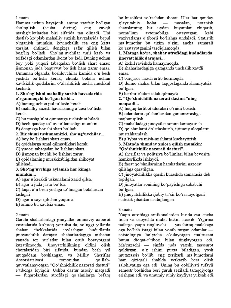 5-Hafta Mantiqiy Matn | PDF