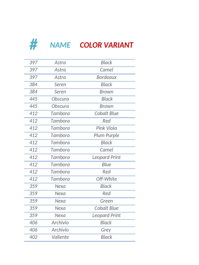 Barada Bags Categorized A To Z (Autorecovered) | PDF | Black | Brown