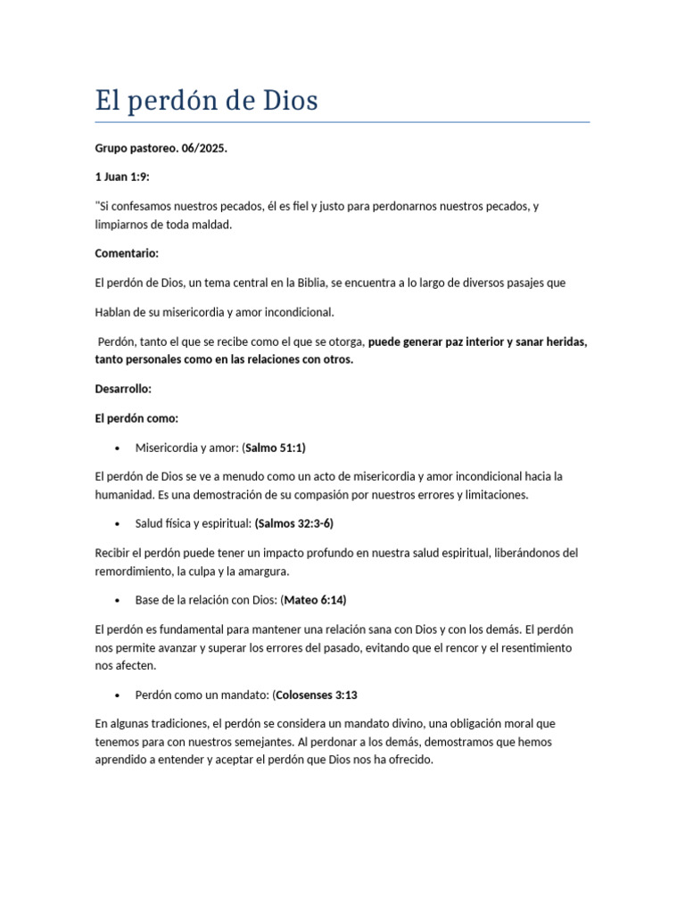 El Perdón de Dios | PDF