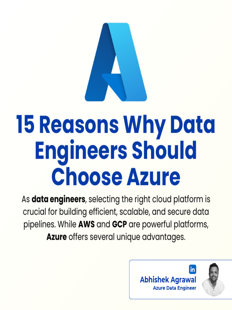 15 Reasons Why Data Engineers Should Choose Azure | PDF | Microsoft ...