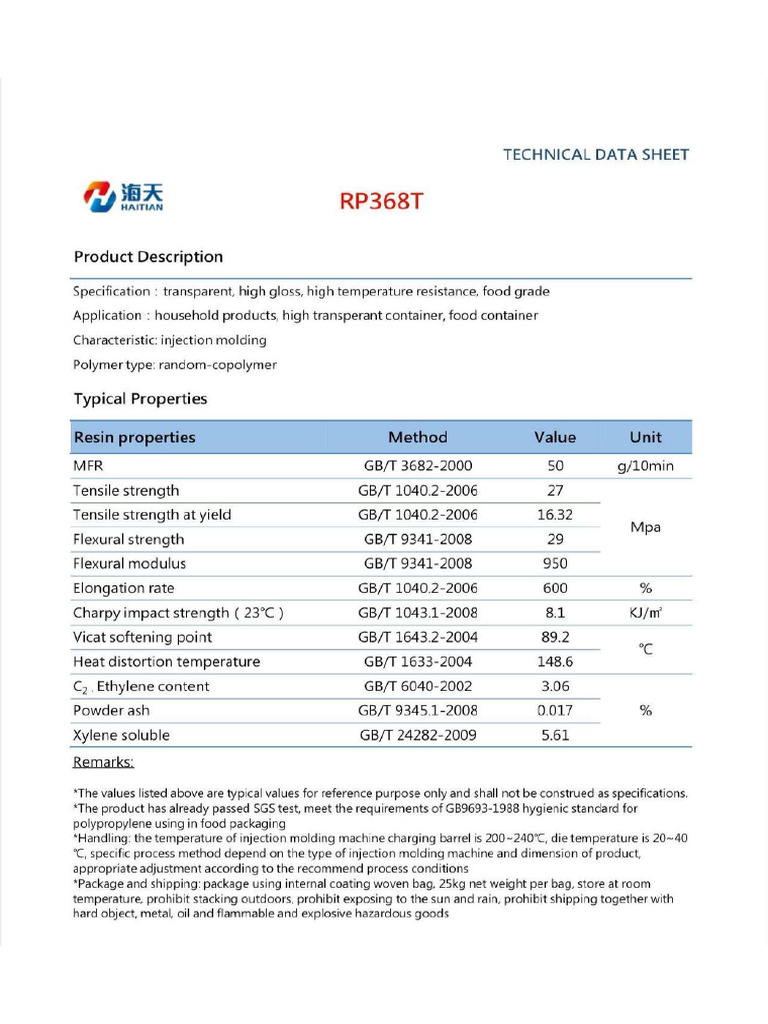 PP Random Rp368t 1 | PDF