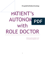 Patient's Autonomy and Role Doctor