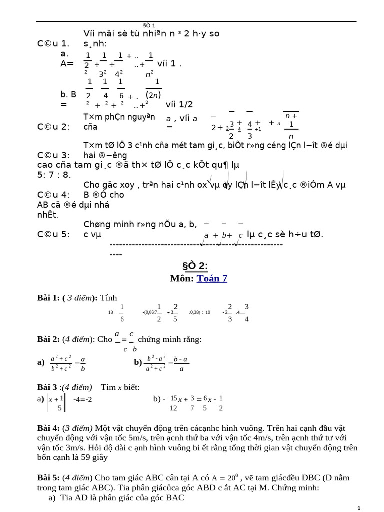 30 De toan 7 | PDF