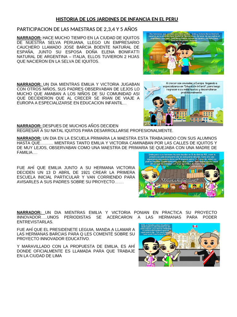 Historia de Los Jardines de Infancia en El Peru | PDF