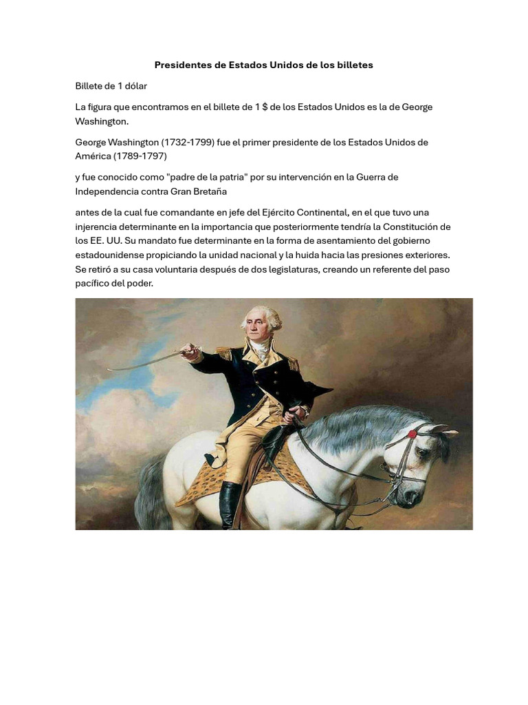 Presidentes en billetes de EE. UU. | PDF | Los Estados Unidos | Thomas ...