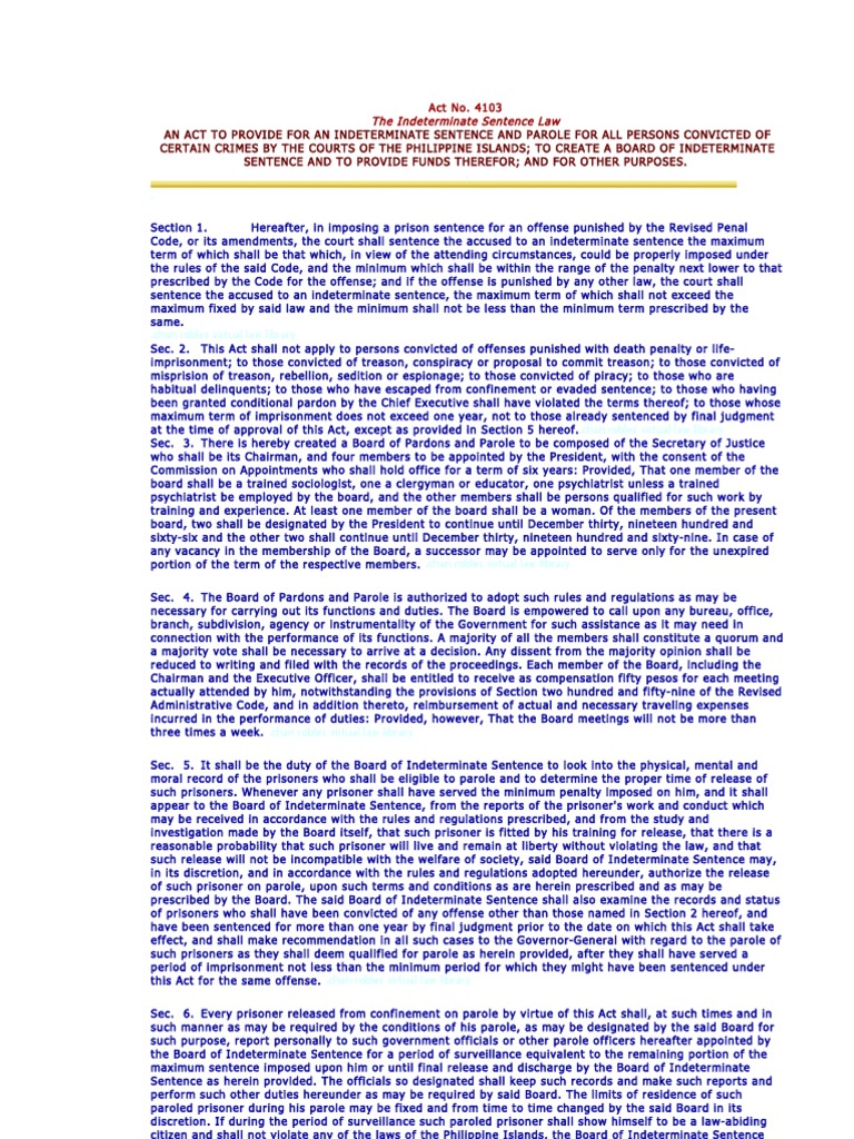Indeterminate Sent Law | PDF | Social Science | Law