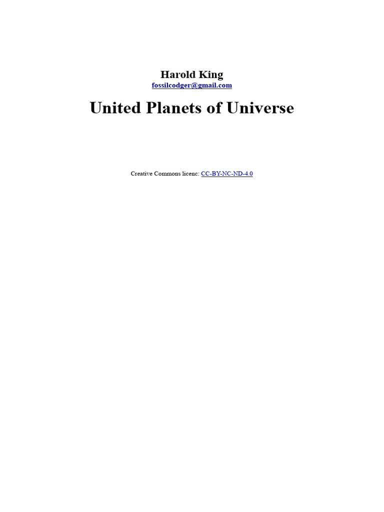 United Planets of Universe | PDF