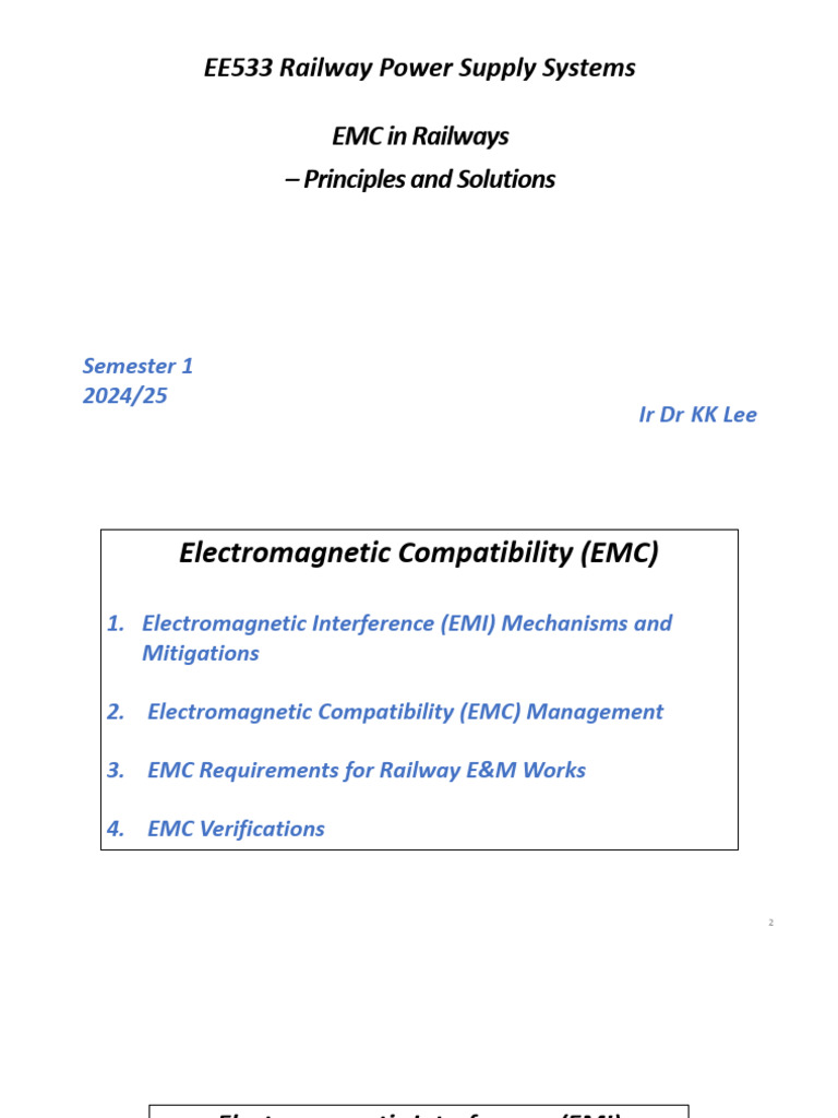 EMC Management in Railway Systems | PDF | Electromagnetic Interference ...