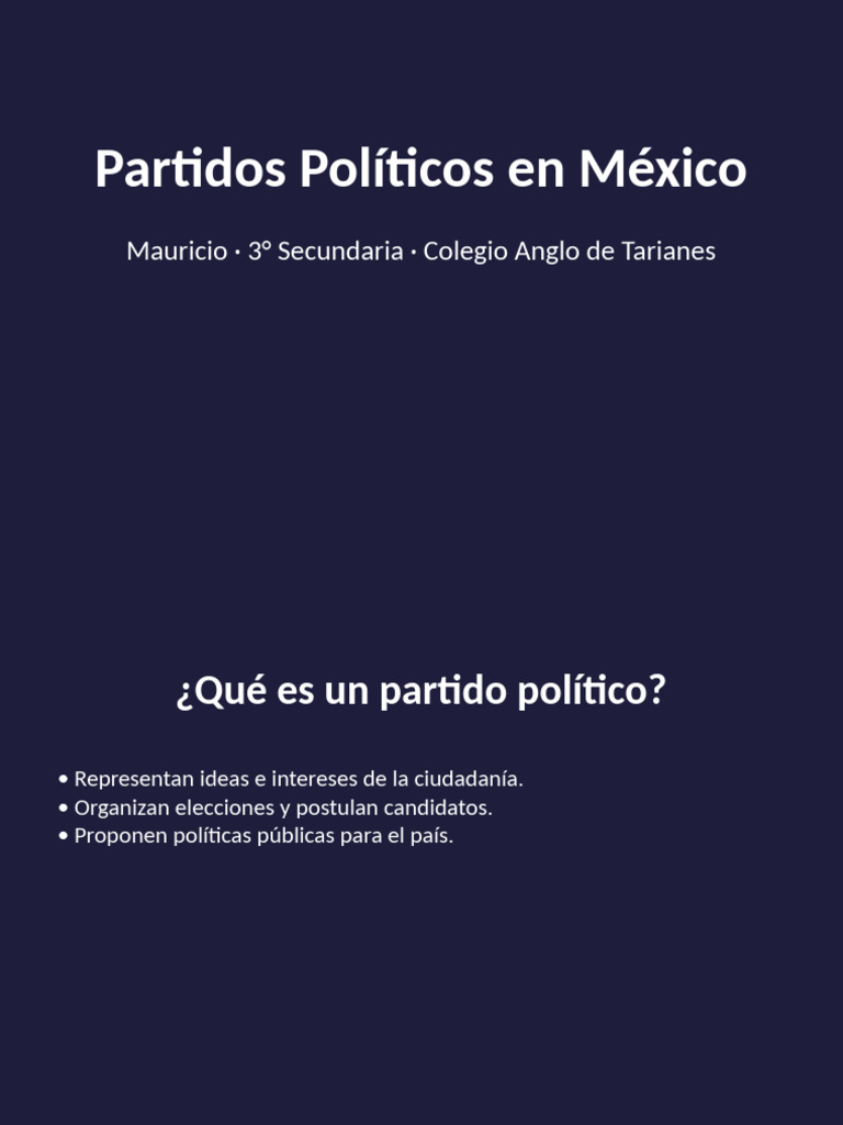 Partidos Políticos en México: Historia y Retos | PDF