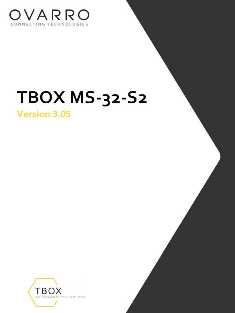 TBOX MS-32-S2 Technical Specifications | PDF | Usb | Information And ...