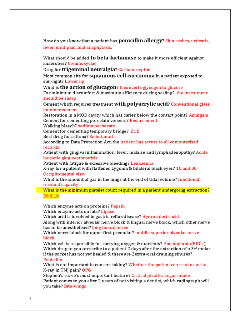 Medical and Dental FAQs on Allergies and Treatments | PDF | Diseases ...