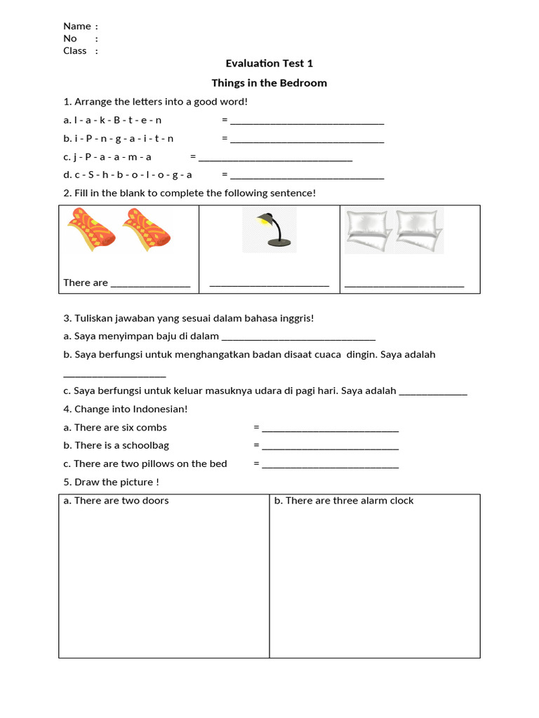 Evaluation Test Grade 2 | PDF