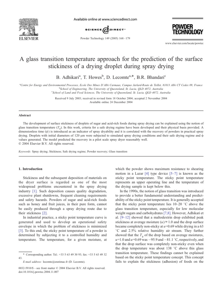 A Glass Transition Temperature Approach | PDF | Adhesion | Applied And ...