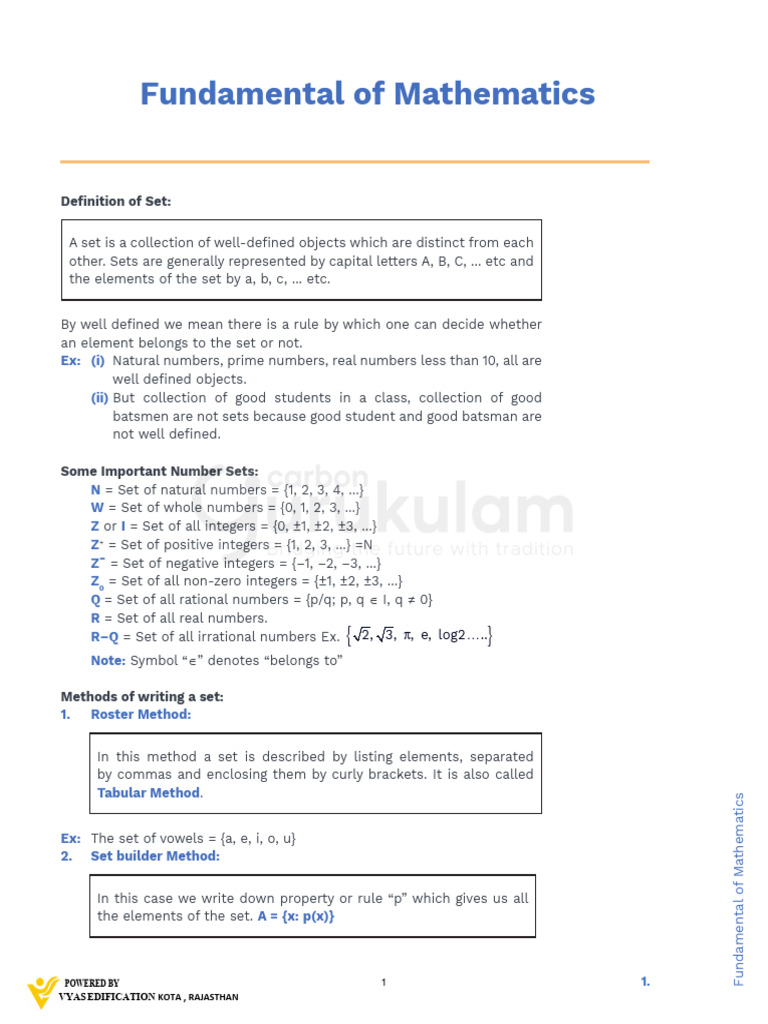 Fundamentals+of+Mathematics Final | PDF | Numbers | Integer