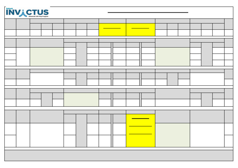 Invictus Engineering Timetable 2025 | PDF