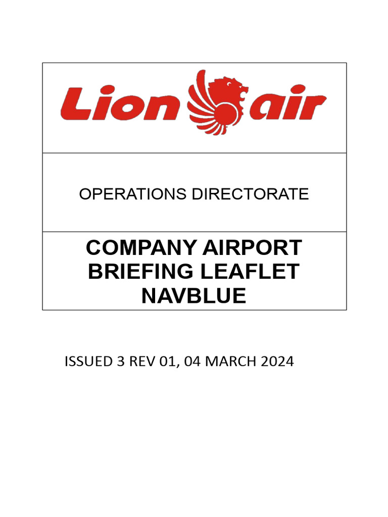 Company Airport Briefing Update | PDF | Air Traffic Control | Runway
