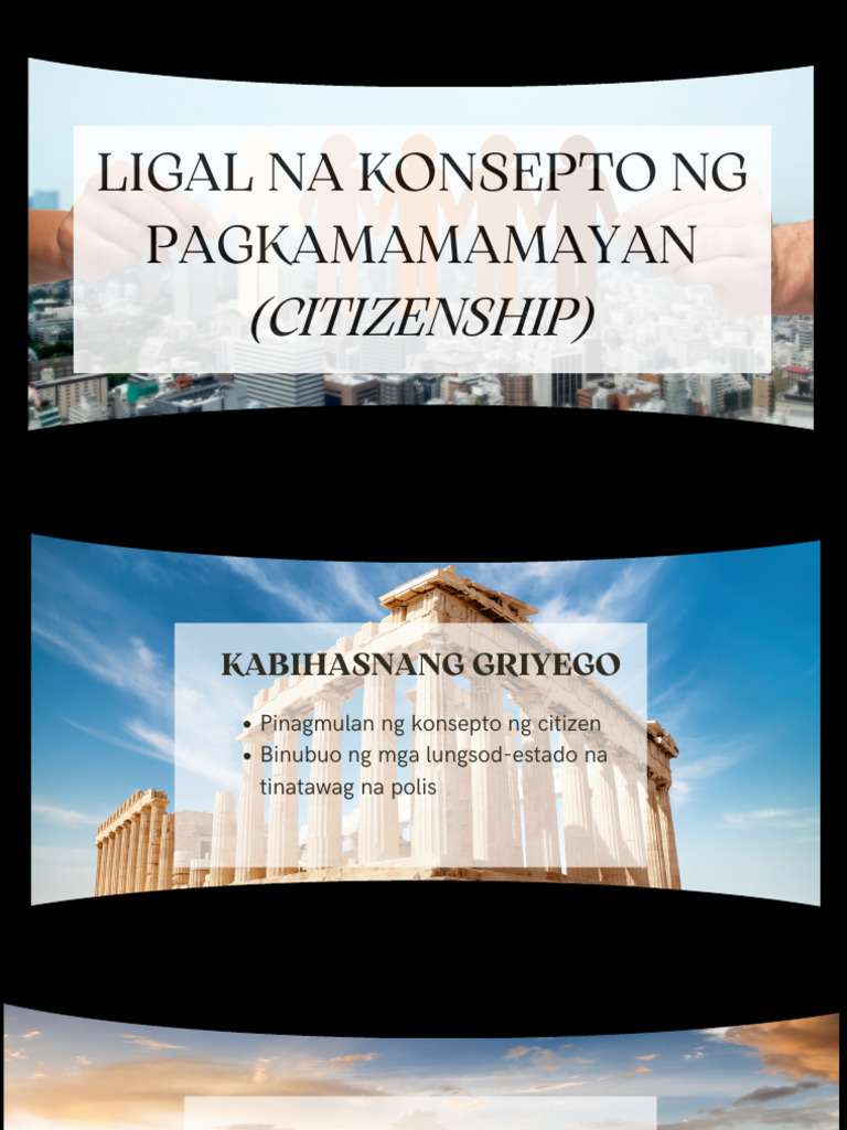 Ligal Na Pananaw NG Pagkamamamayan Presentation | PDF