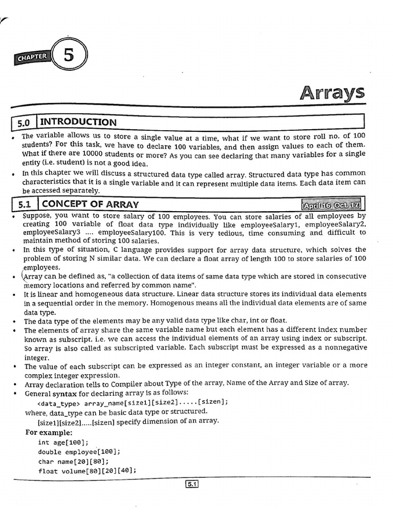 Arrays | PDF