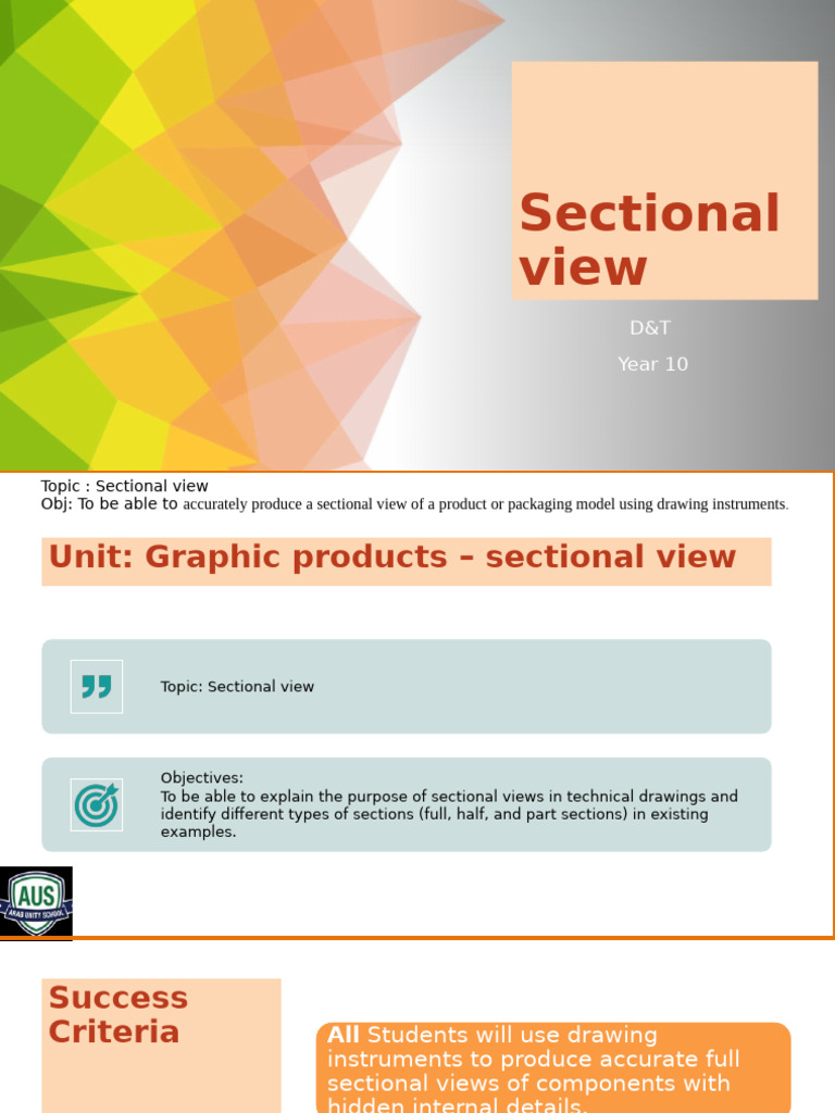 Creating Accurate Sectional Views | PDF | Drawing | Technical Drawing